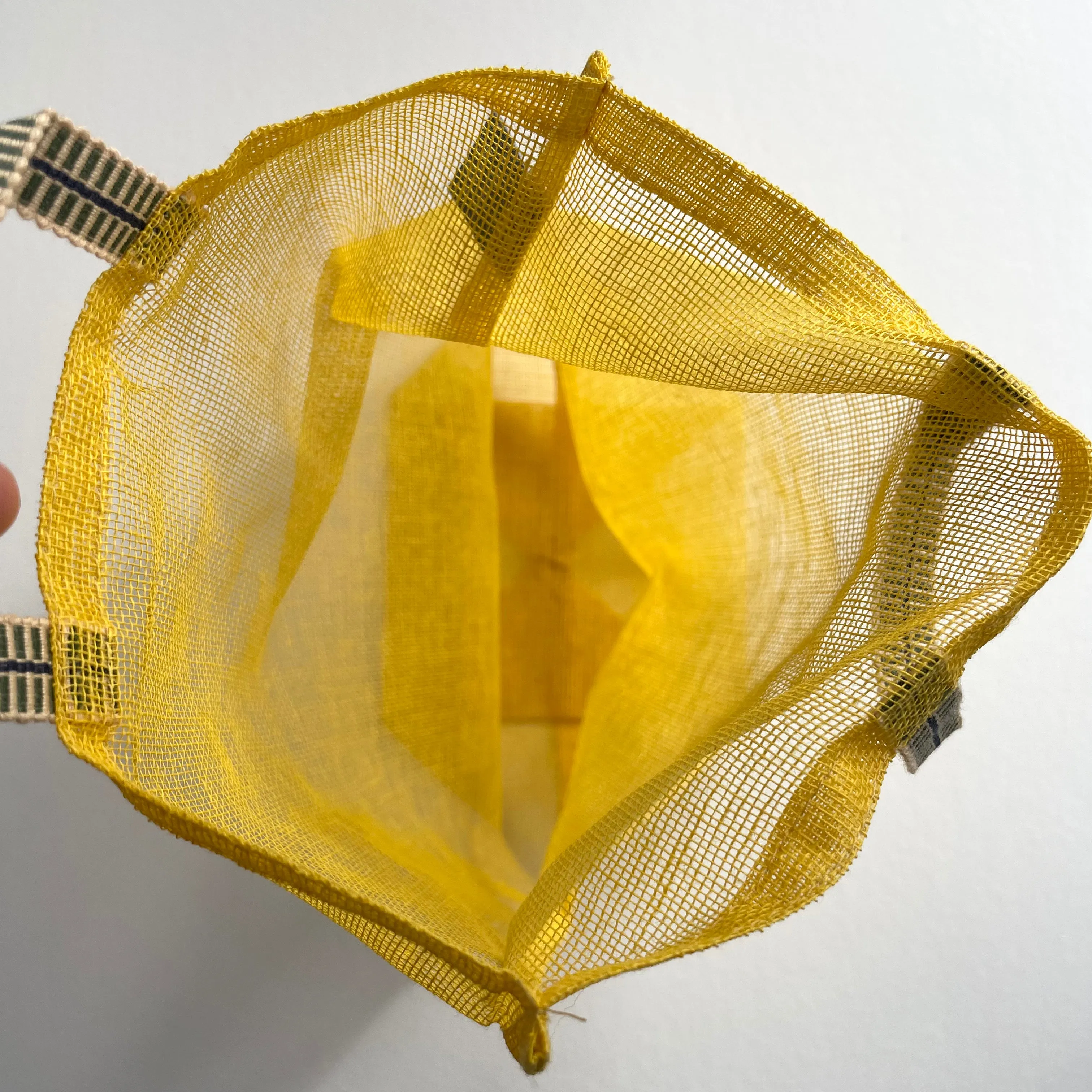 100% cotton net produce bags with handle - large