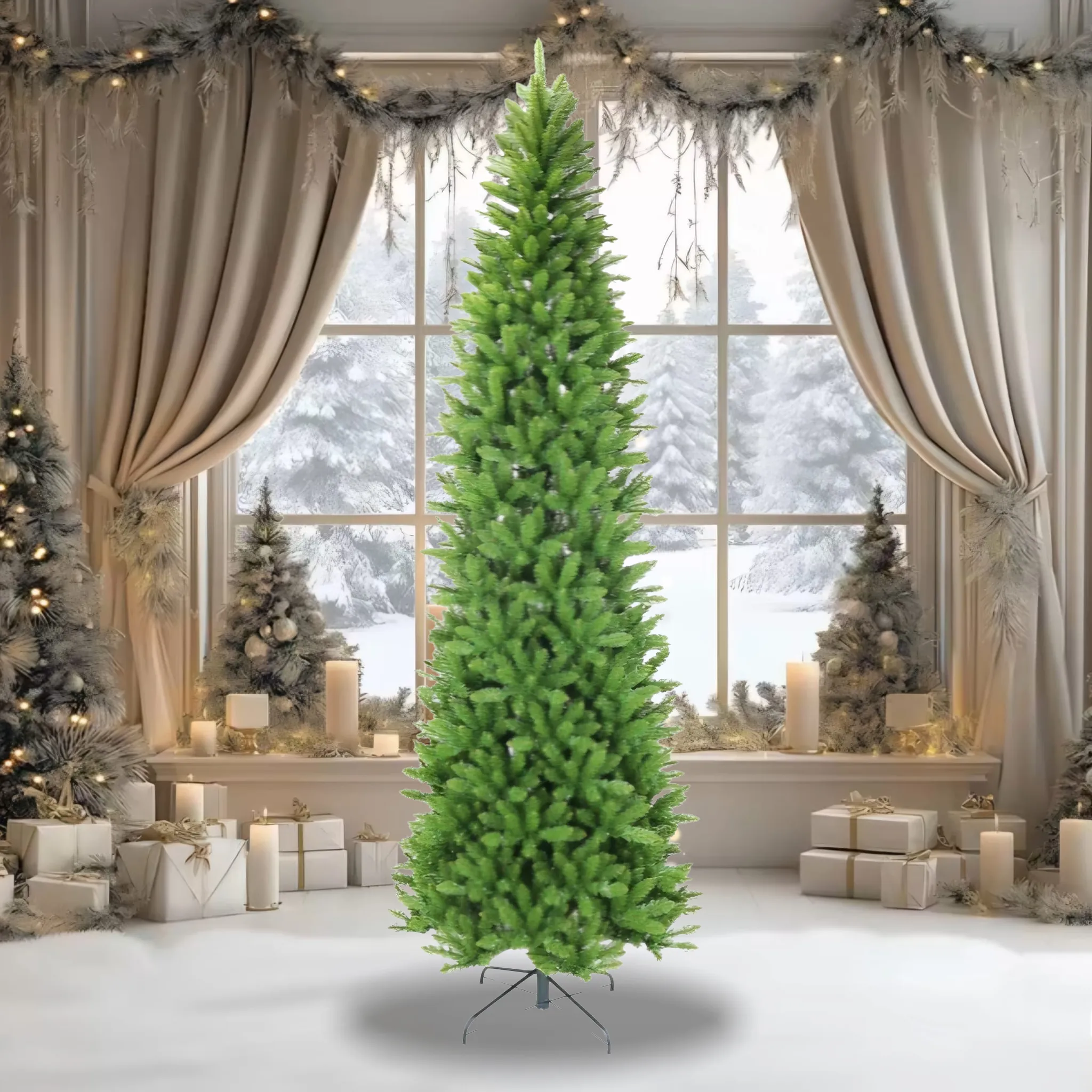 12-Feet Vancouver Slim Fir Christmas Tree