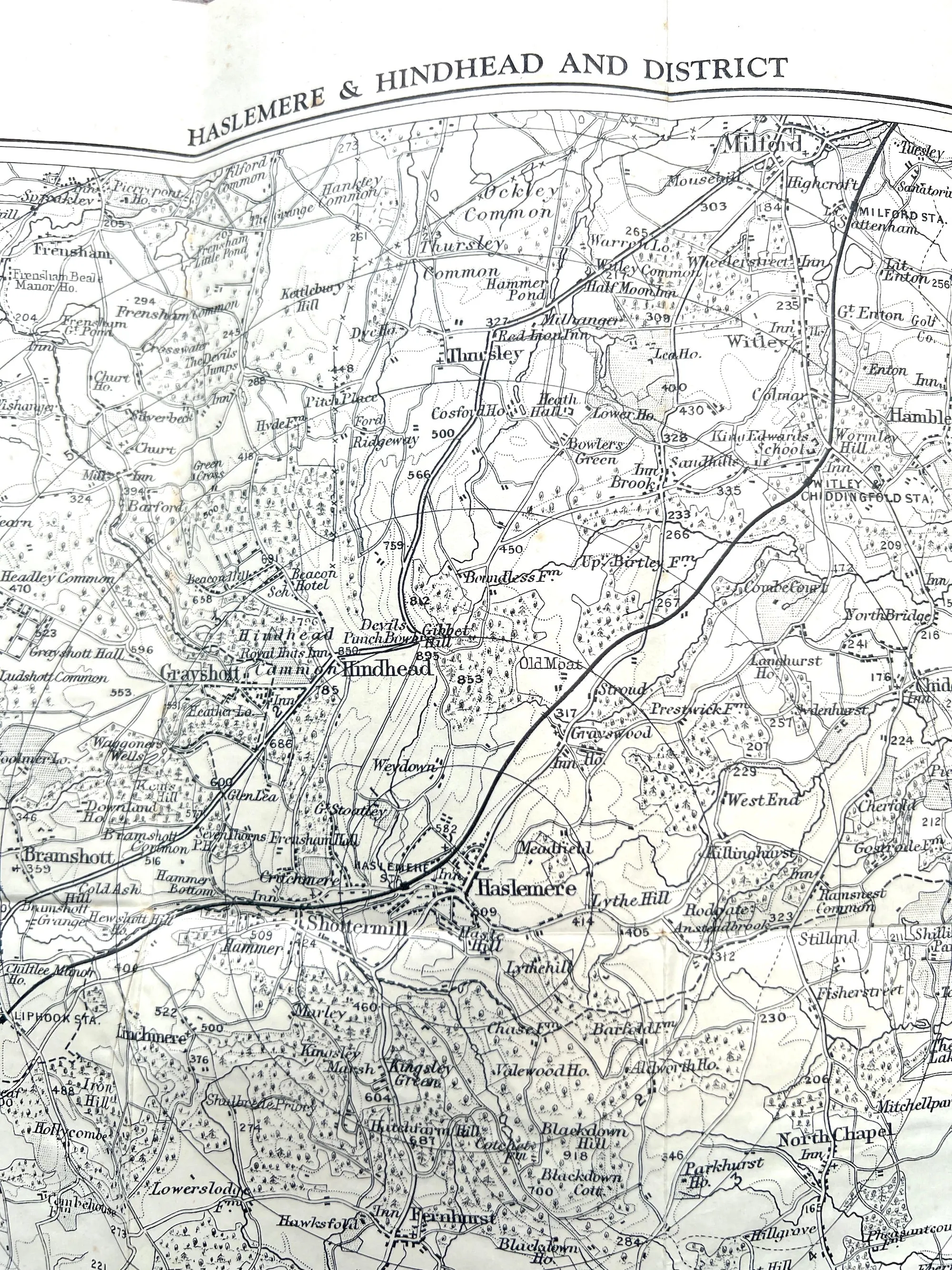 1940s Guide for Ramblers and Motorists to Hindhead, Haslemere and District