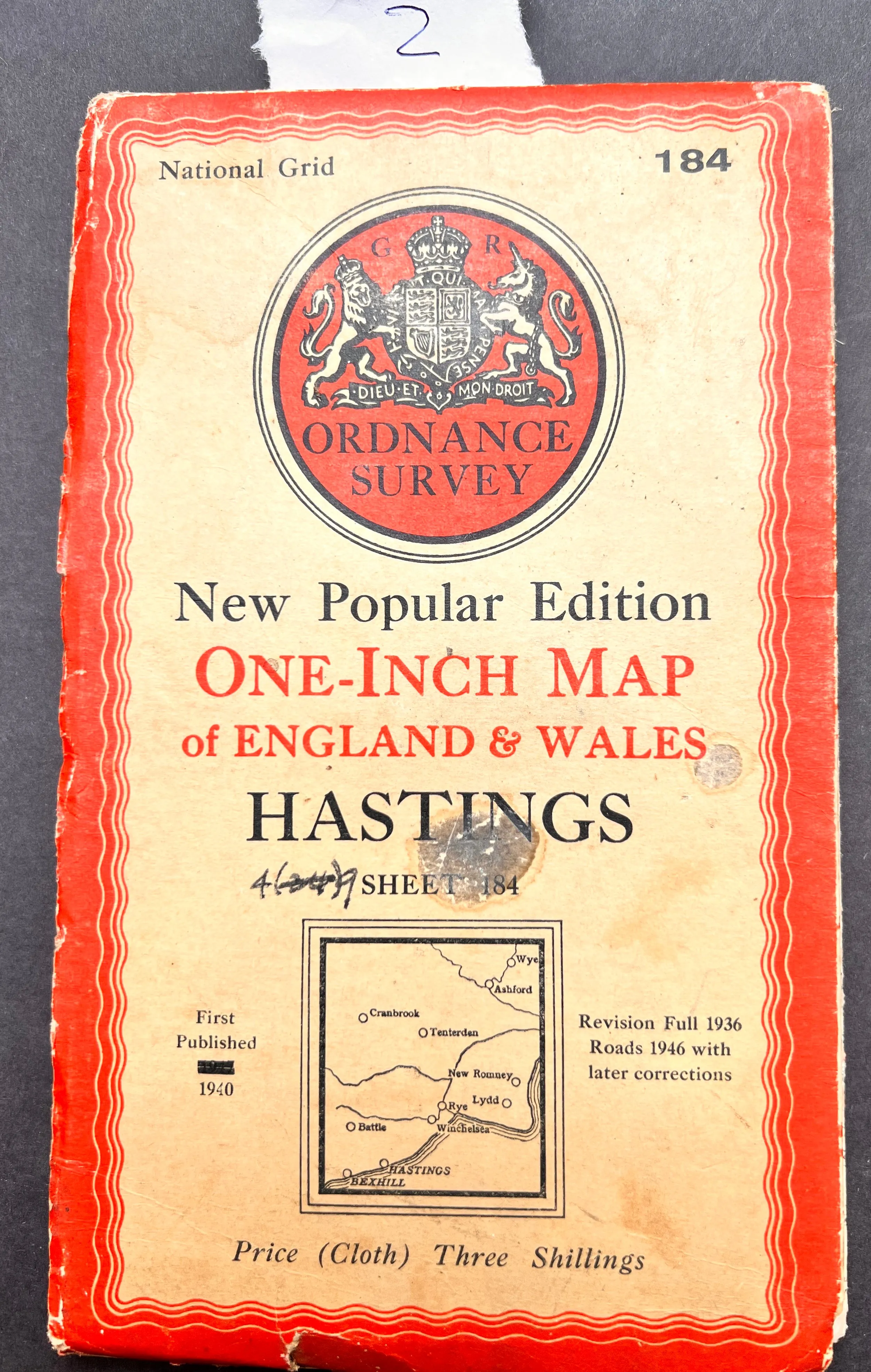 1940s ORDNANCE SURVEY Map of Hastings