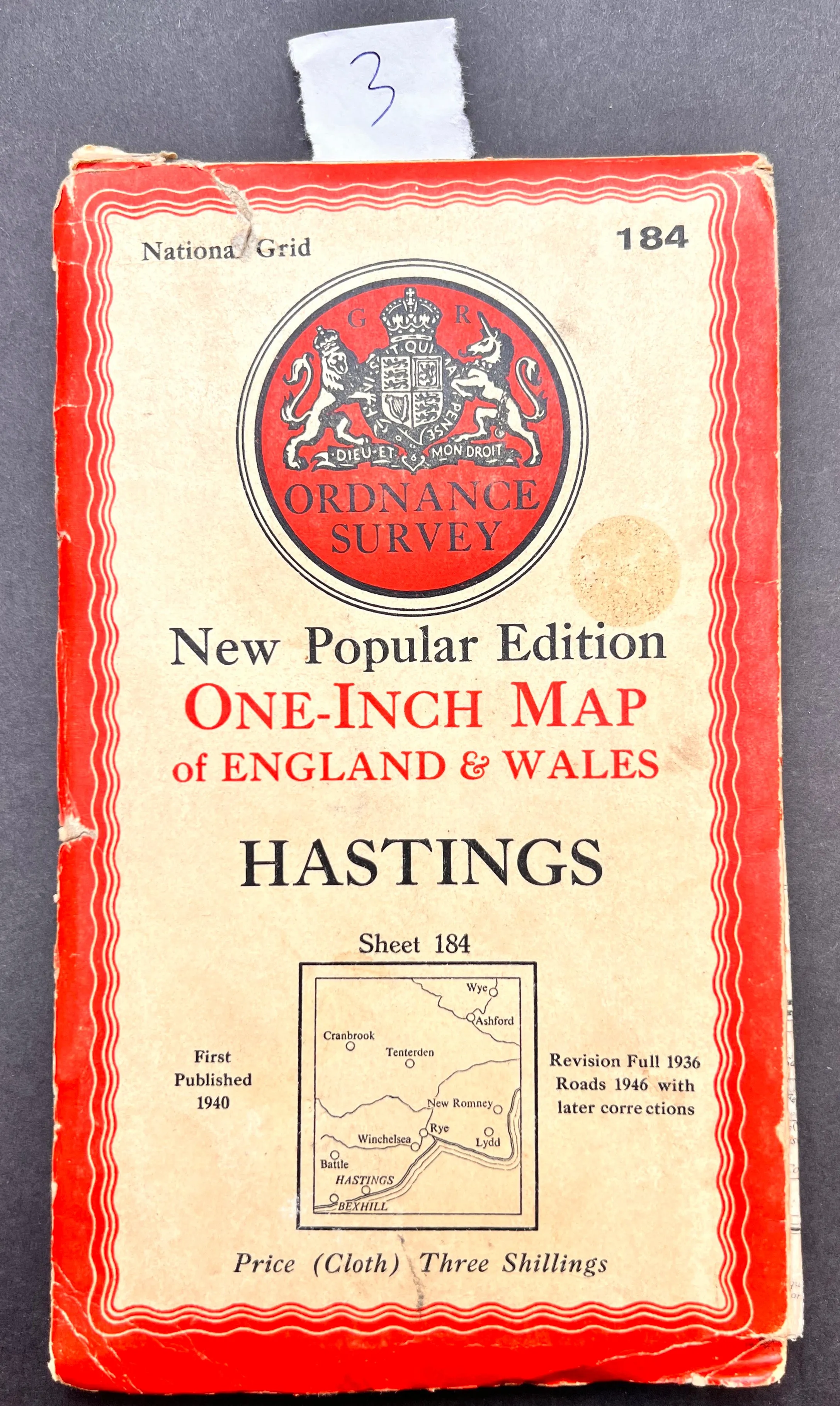 1940s ORDNANCE SURVEY Map of Hastings