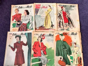 1947 French Le Petit Echo de la Mode -6 Part Copies.