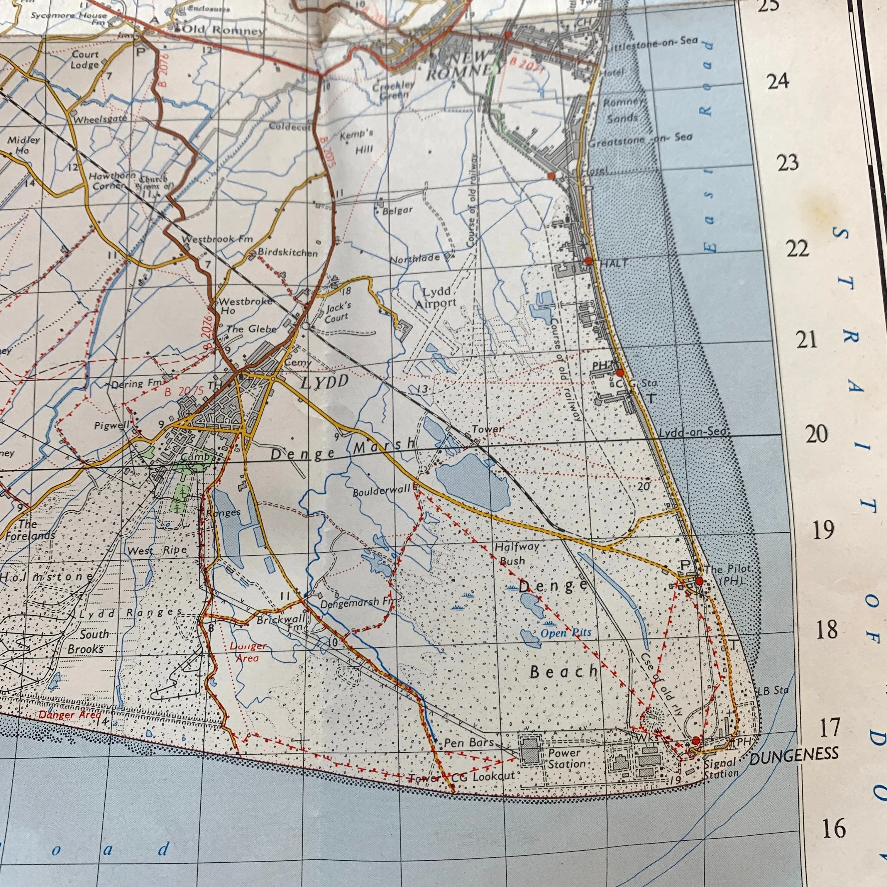 1960s ORDNANCE SURVEY Map of Hastings