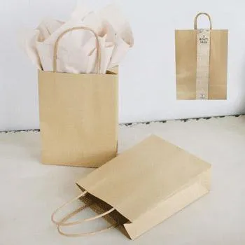 2 Pack Brown Kraft bag - 26cm x 32xm x 10.2cm