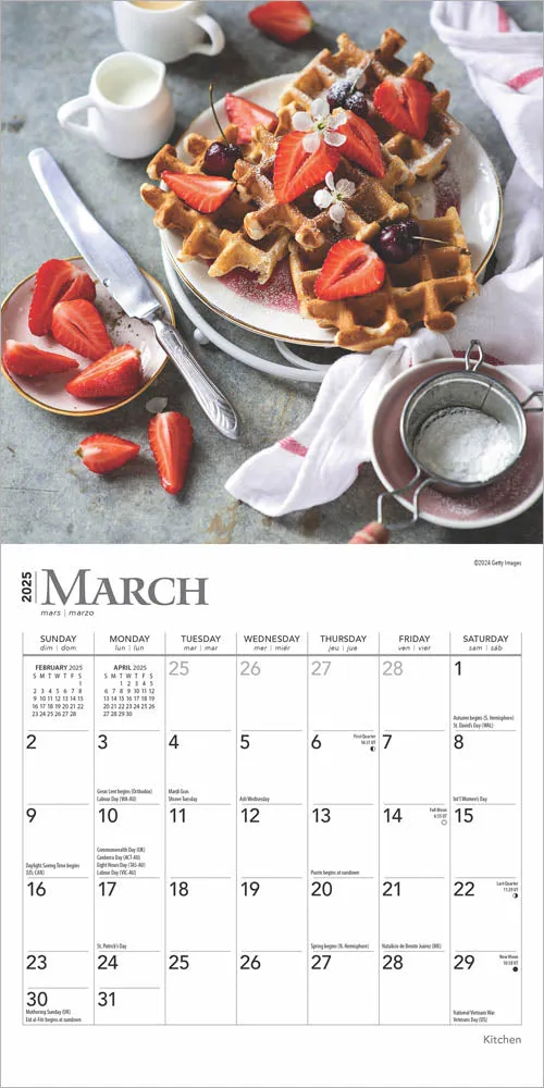 2025 Kitchen Mini Wall Calendar