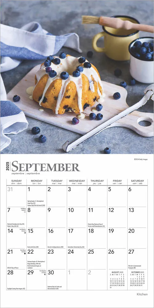 2025 Kitchen Mini Wall Calendar