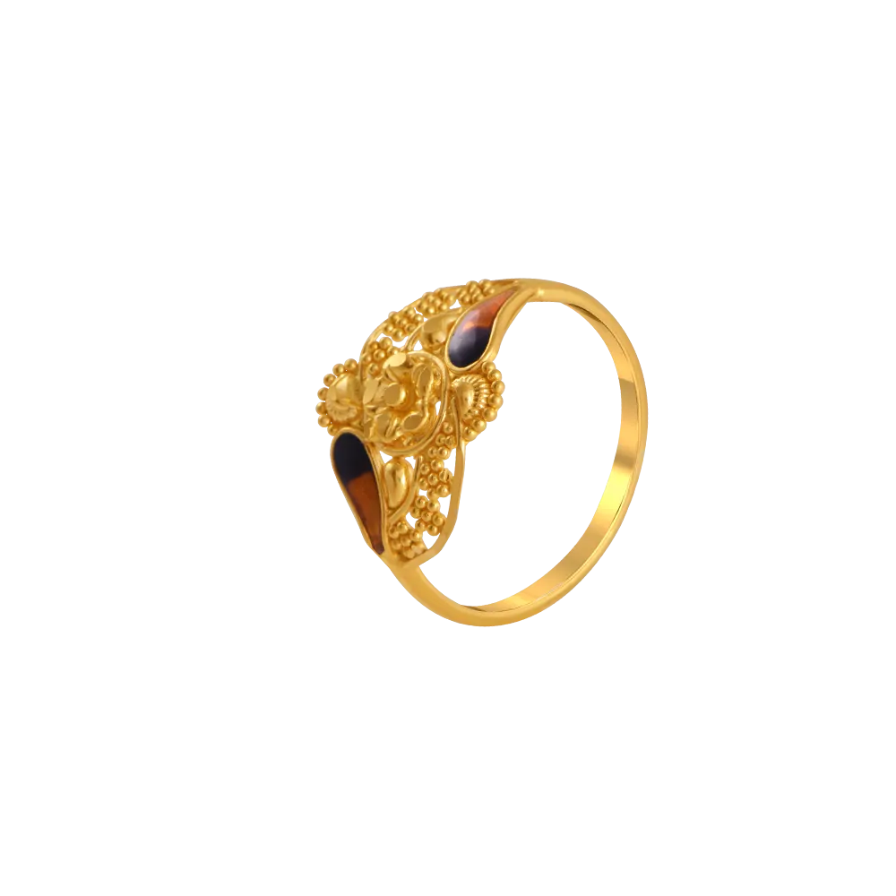 22k Droplet Gem Gold Rings From Goldlites Collection