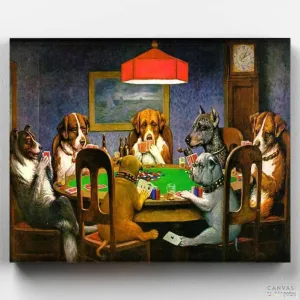 A Friend in Need - Dogs Playing Poker Paint by Numbers