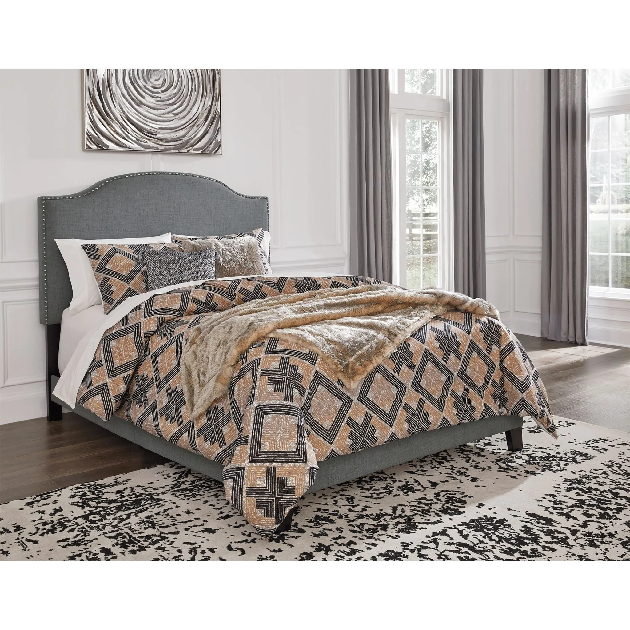 Adelloni 3 Piece Upholstered Bed