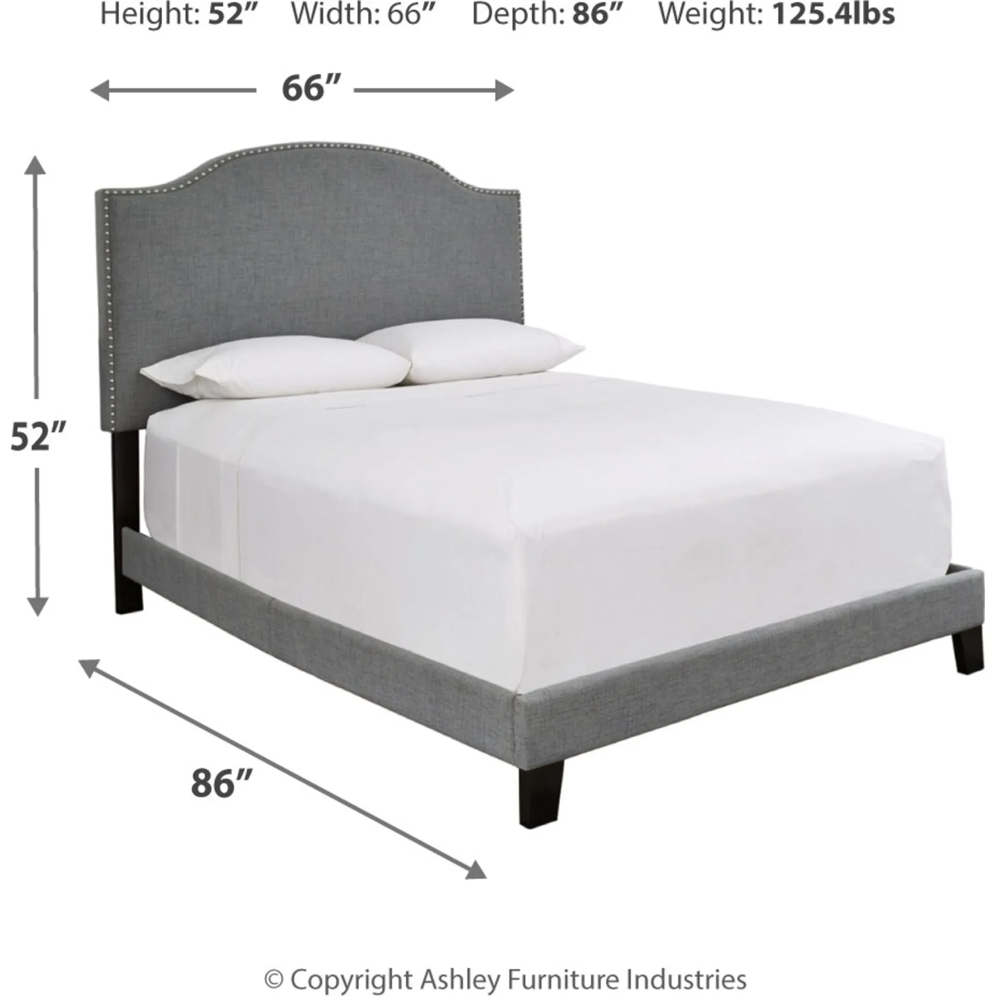 Adelloni 3 Piece Upholstered Bed