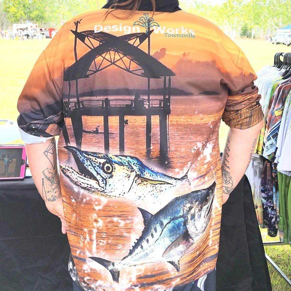 Adult Long Sleeve - Fishing Jetty Plus Size