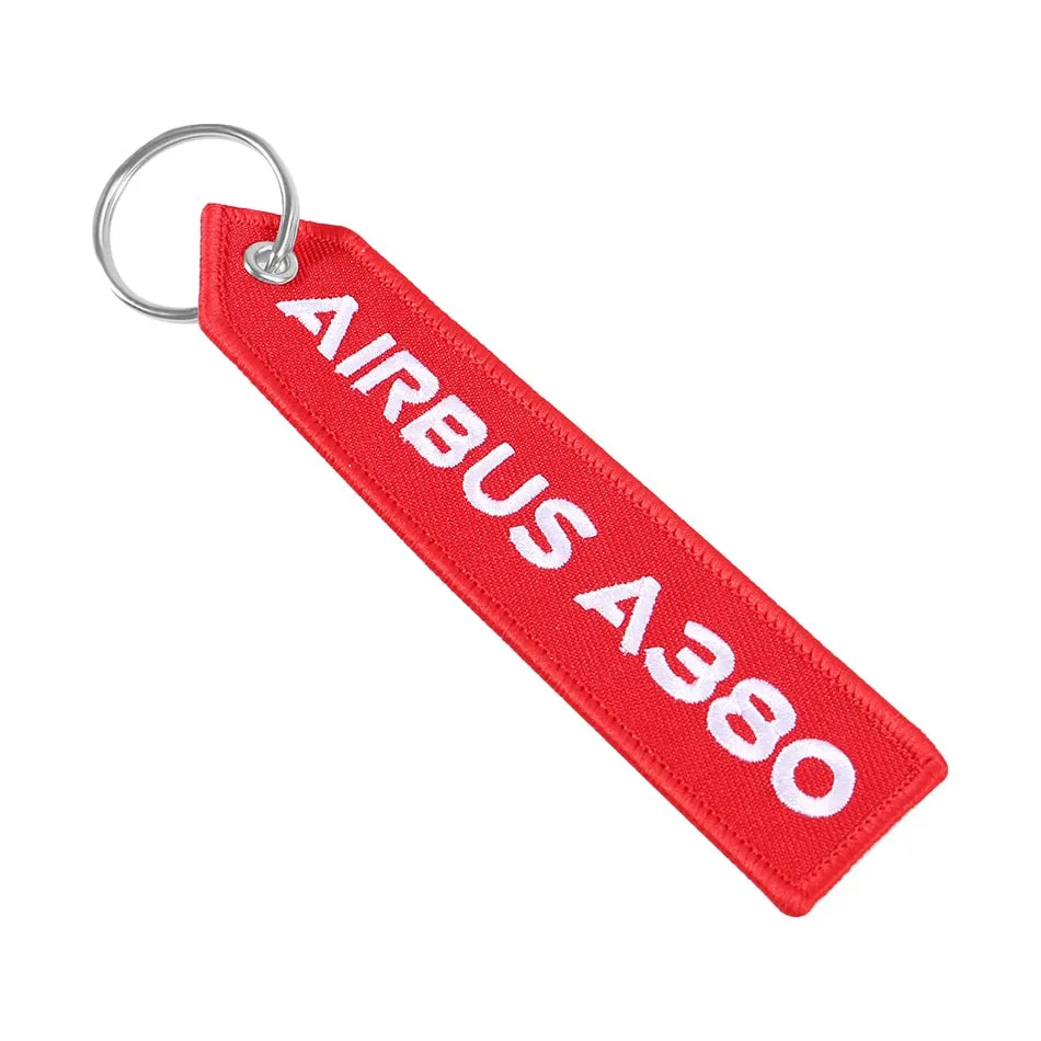 AIRBUS A380 EMBROIDERY KEY RING CHAINS