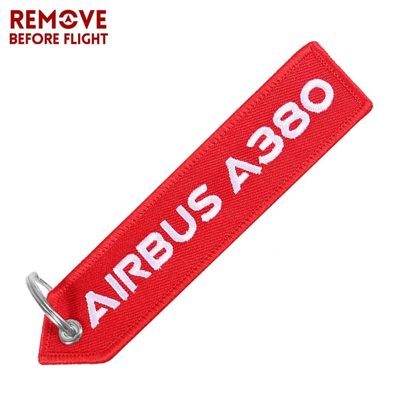 AIRBUS A380 EMBROIDERY KEY RING CHAINS