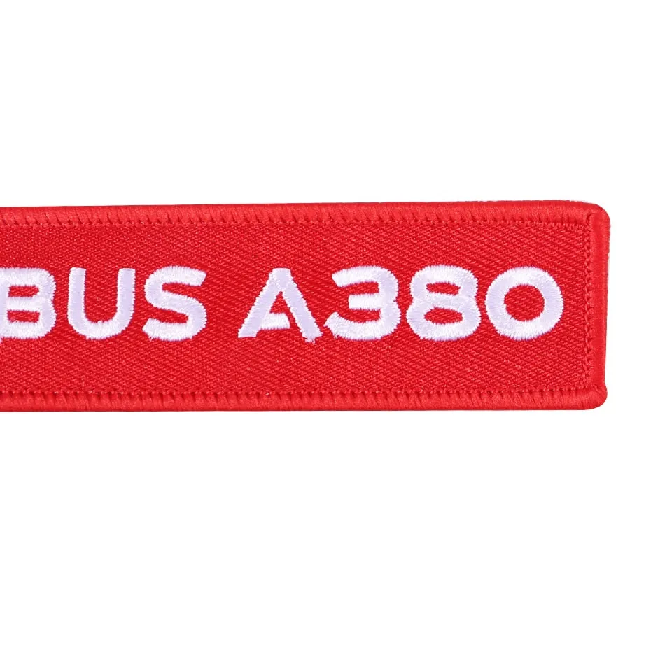 AIRBUS A380 EMBROIDERY KEY RING CHAINS