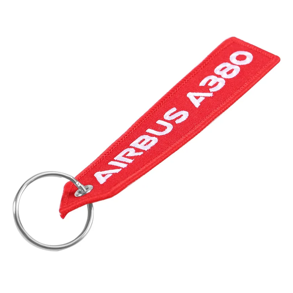 AIRBUS A380 EMBROIDERY KEY RING CHAINS