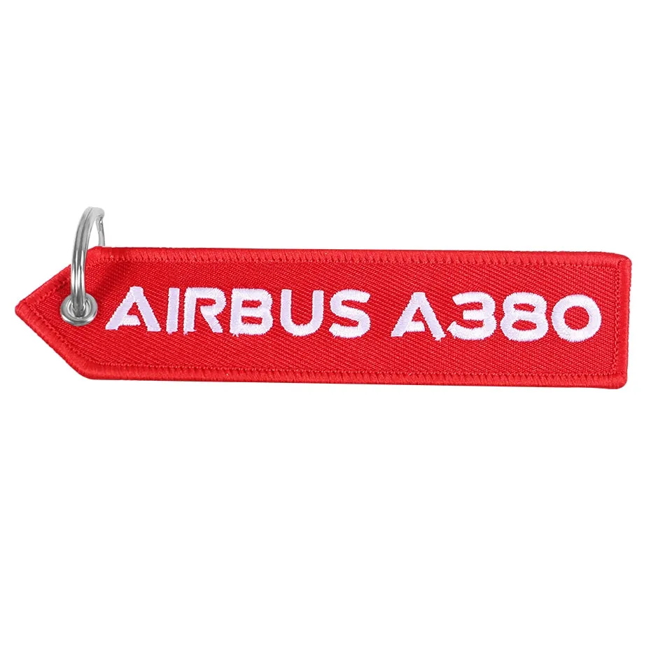 AIRBUS A380 EMBROIDERY KEY RING CHAINS