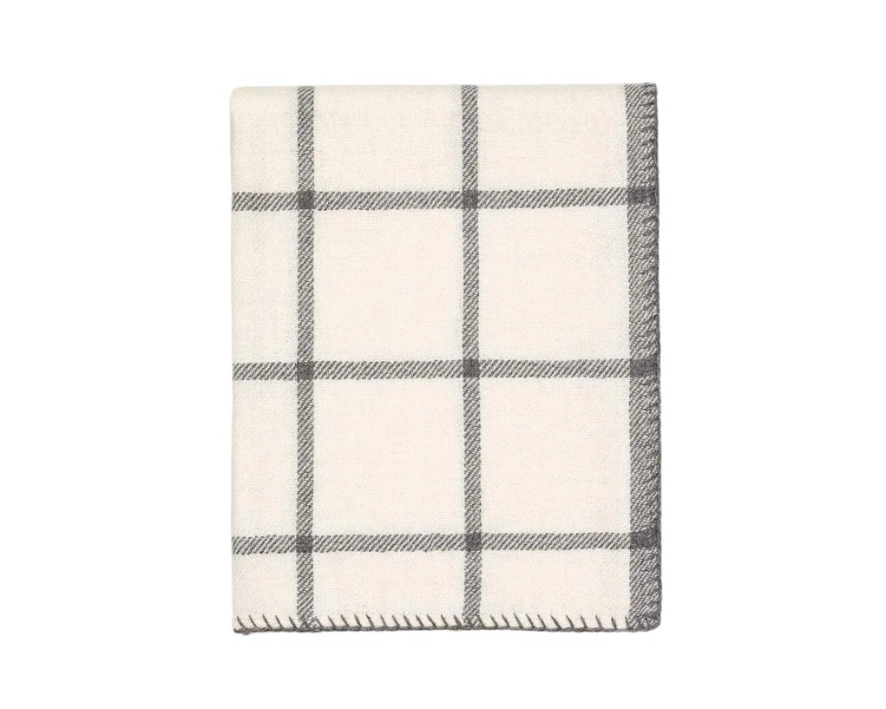 Alicia Adams Alpaca Graydon Throw in Ivory and Light Grey