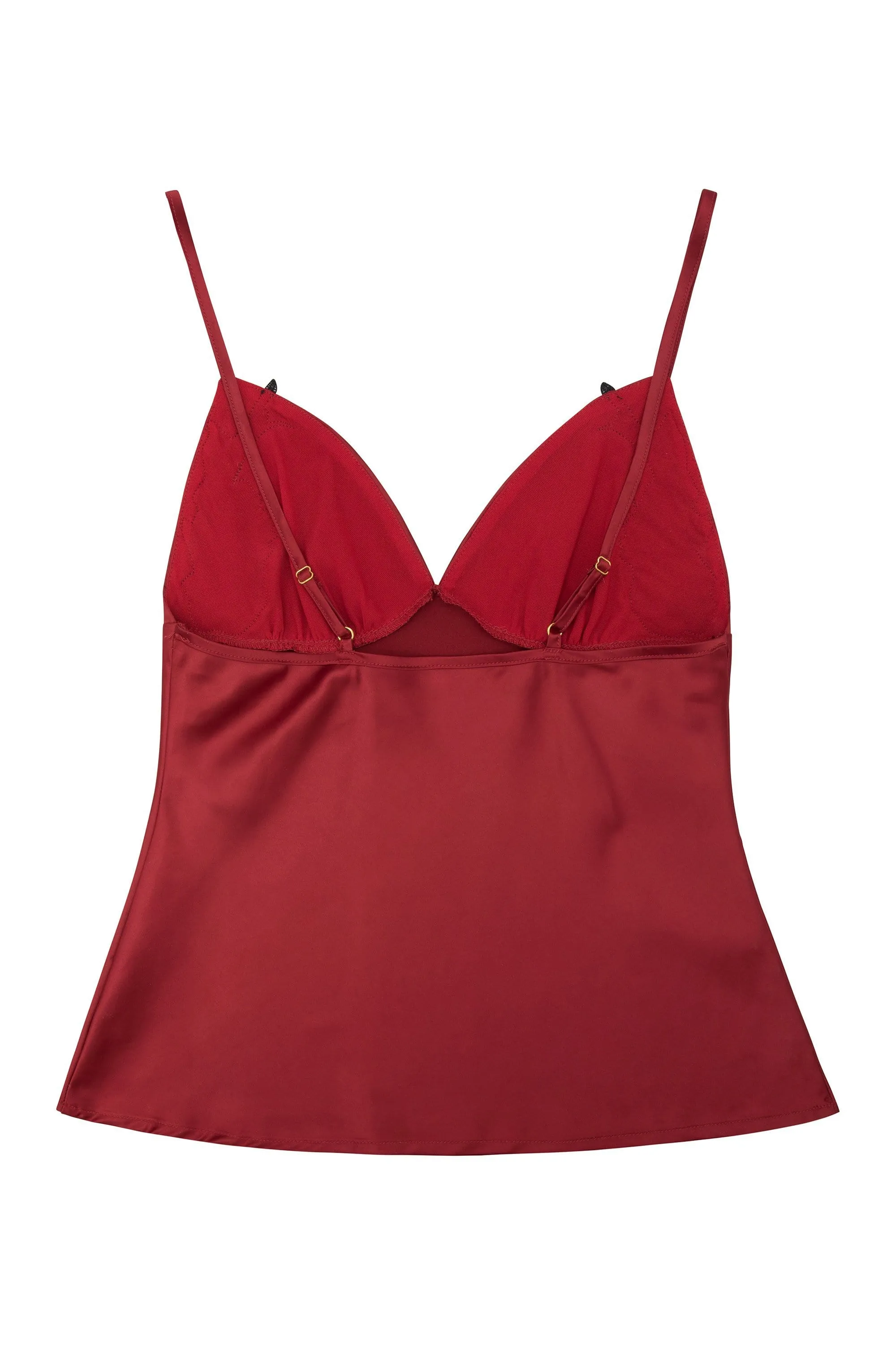 Annie Red Cami and Short Applique Set