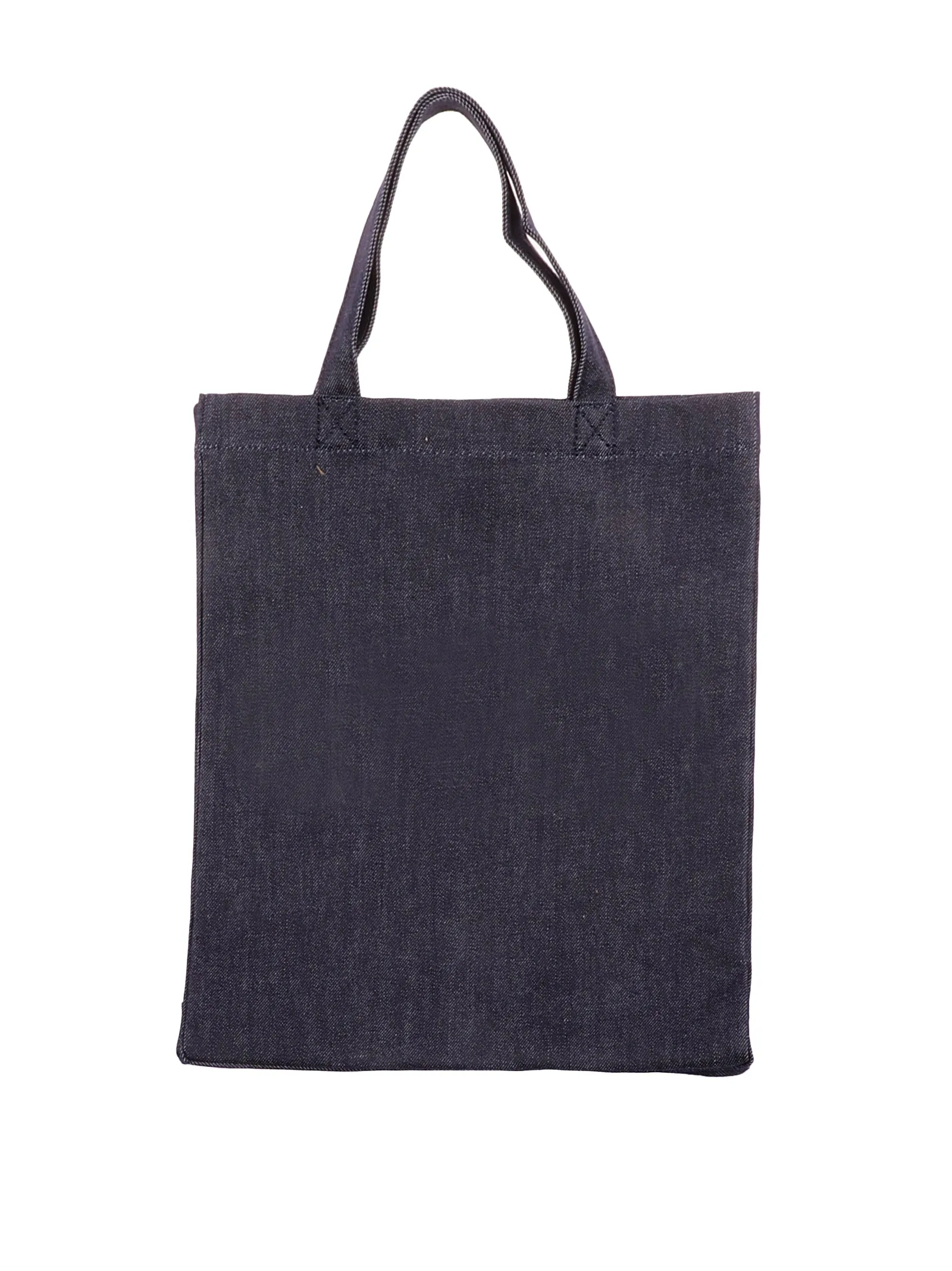 A.P.C. Lou Logo Print Denim Tote Bag