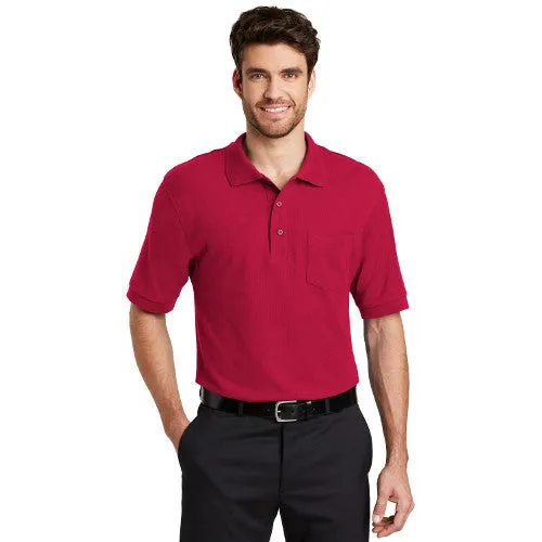 Apex - Port Authority® Silk Touch™ Custom Polo with Pocket (K500P)