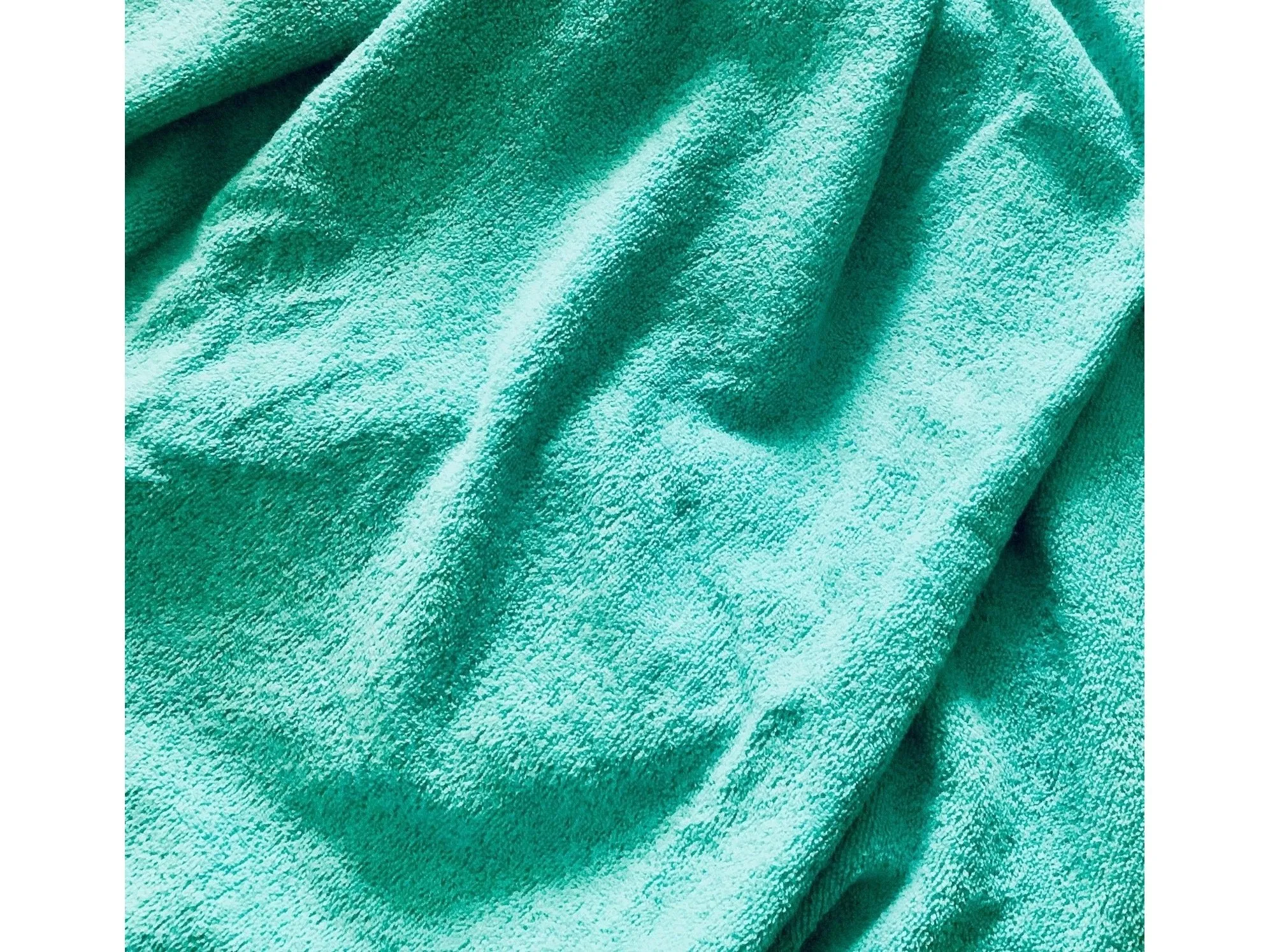 Aqua Green - Pure Cotton Thick LUXURY TOWELLING Fabric - 400 gsm - Greeny Jade Bluey