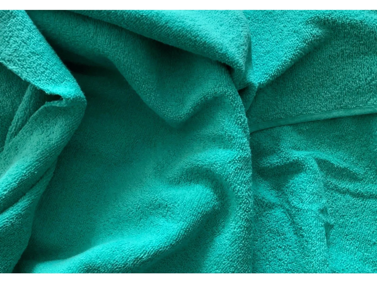 Aqua Green - Pure Cotton Thick LUXURY TOWELLING Fabric - 400 gsm - Greeny Jade Bluey