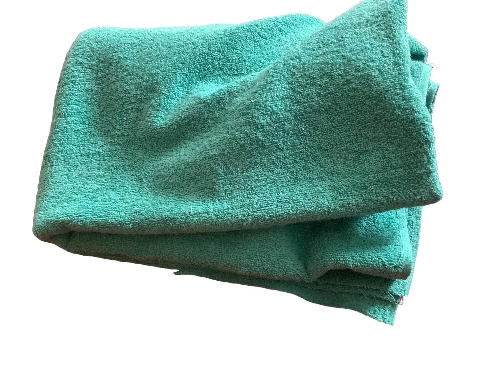 Aqua Green - Pure Cotton Thick LUXURY TOWELLING Fabric - 400 gsm - Greeny Jade Bluey