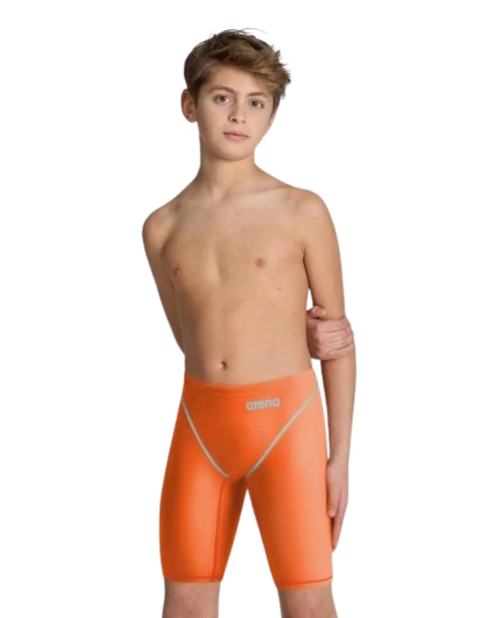 Arena Limited Edition Boys Powerskin ST NEXT Jammer - Orange/Teal