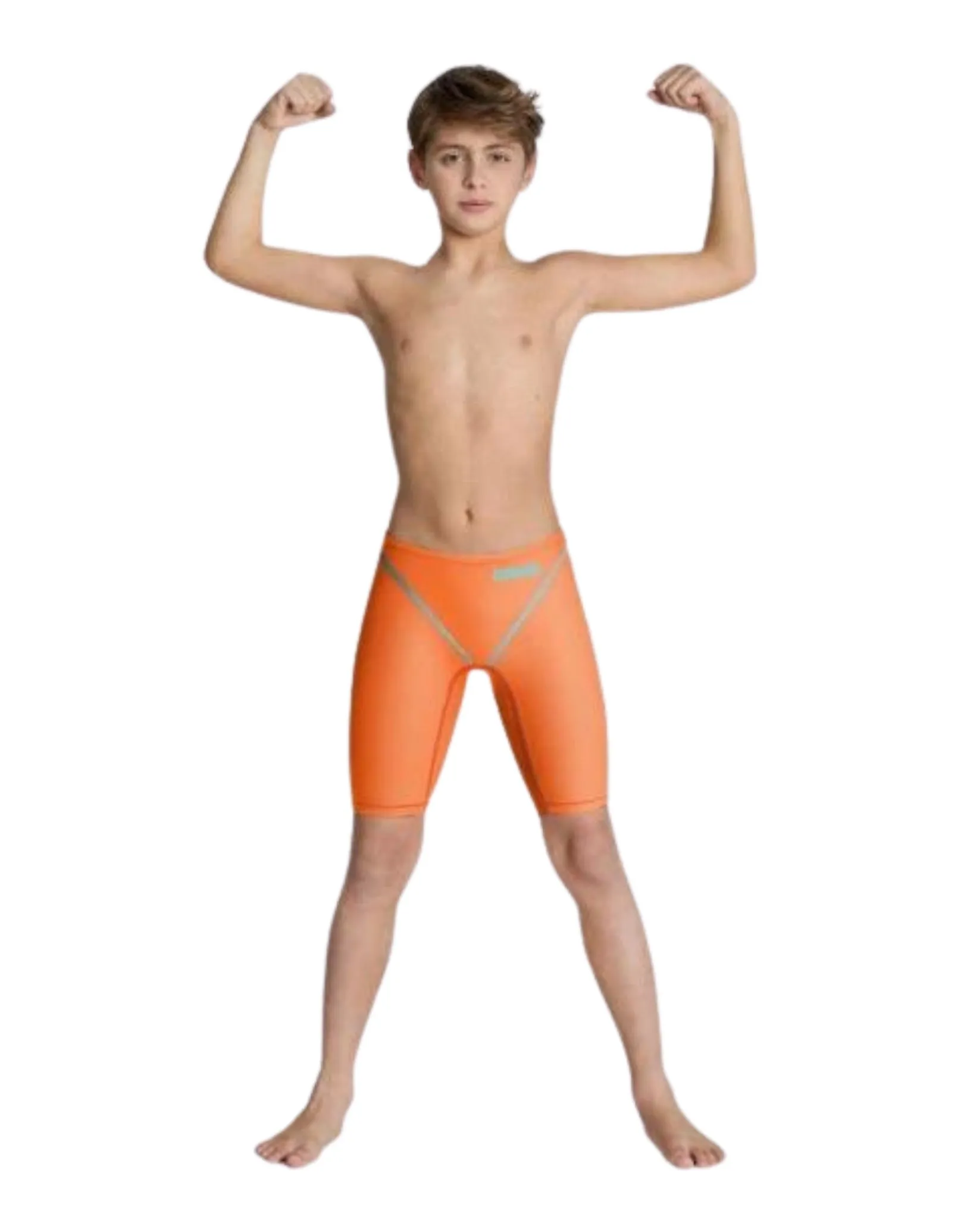 Arena Limited Edition Boys Powerskin ST NEXT Jammer - Orange/Teal