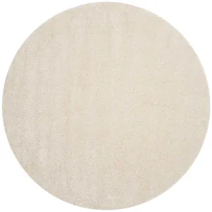 Arizona Shag Creme Round Rug