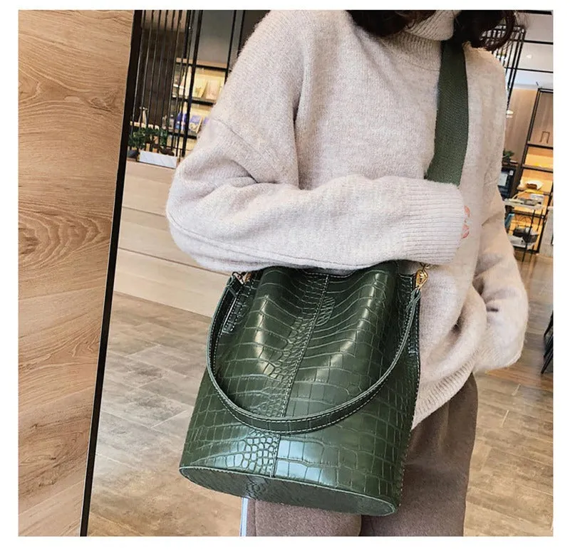 ASHORESHOP 2019 Crocodile Easy Crossbody Bag For Women Shoulder Bag