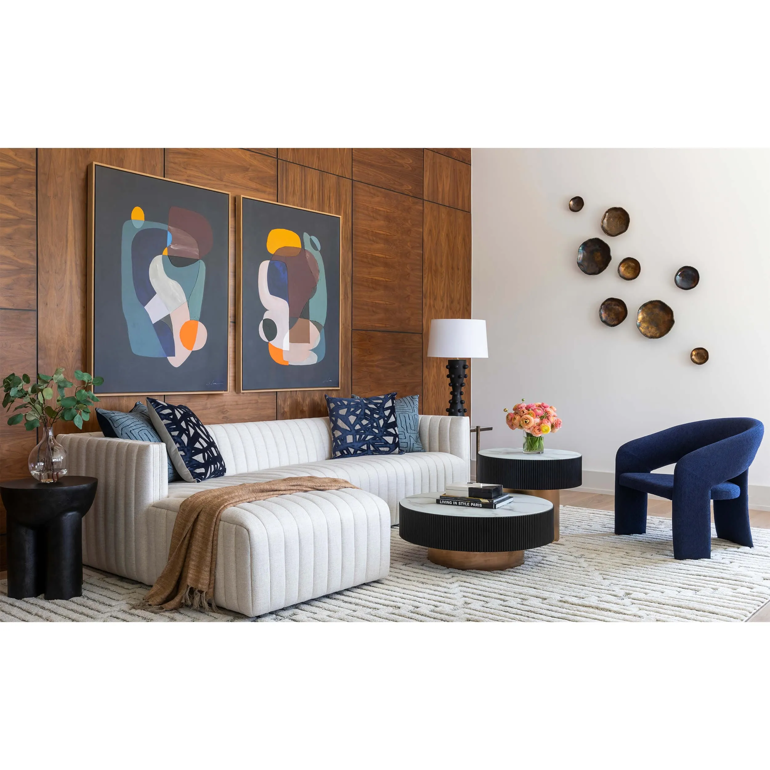 Augustine 105" Sectional, Dover Crescent