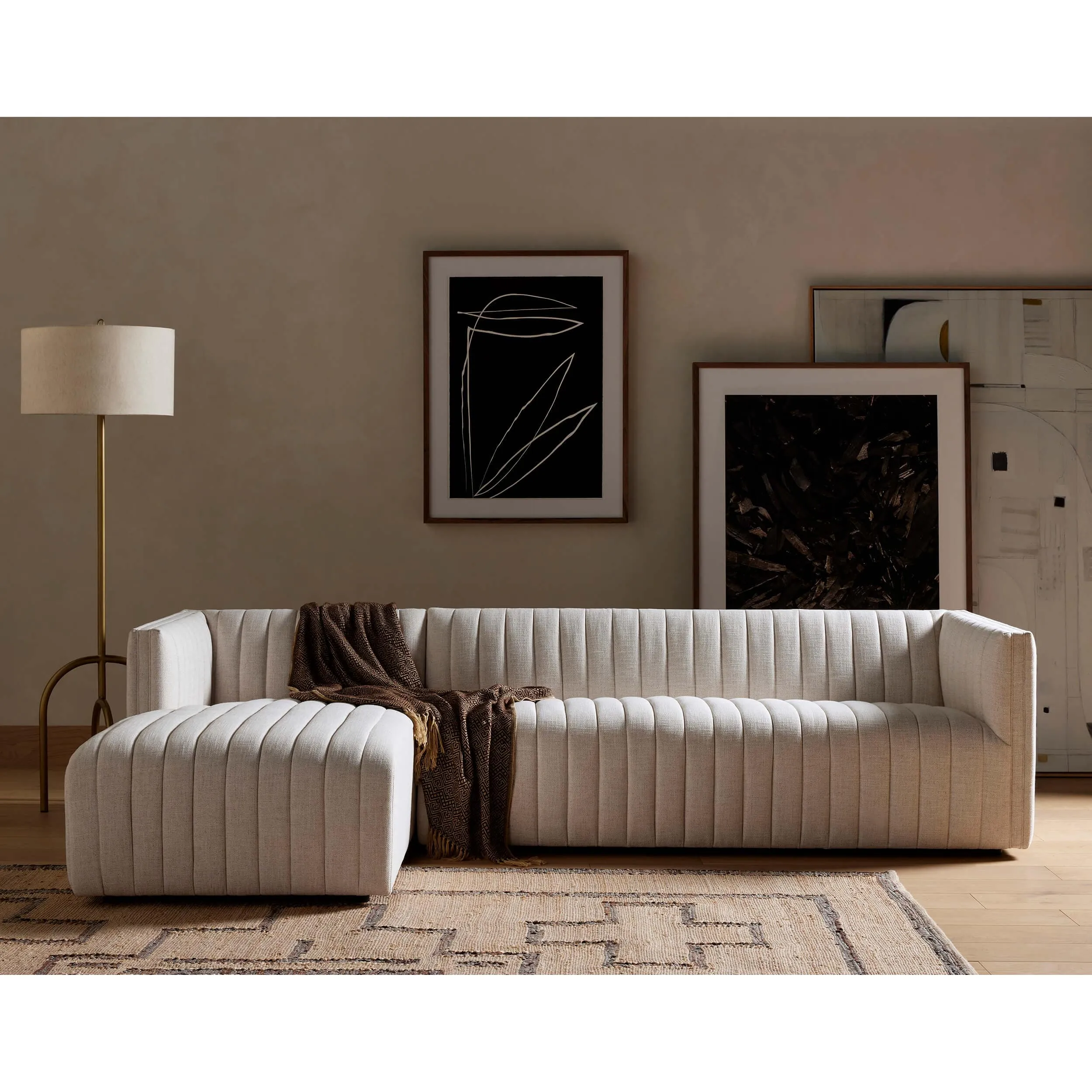 Augustine 105" Sectional, Dover Crescent