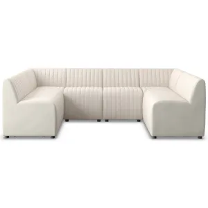 Augustine 106" Dining U-Shape Banquette, Capri Oatmeal