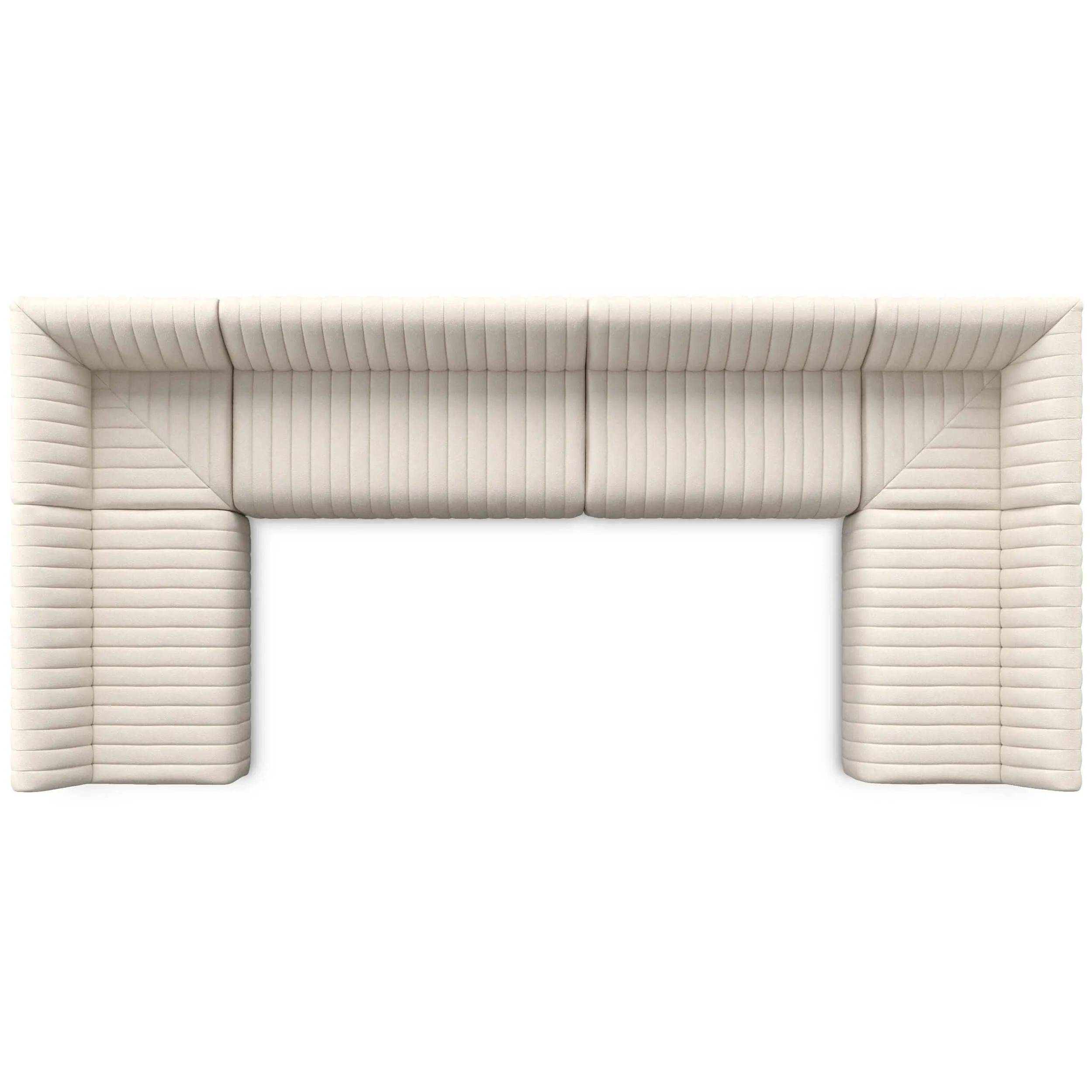 Augustine 144" Dining U-Shape Banquette, Capri Oatmeal