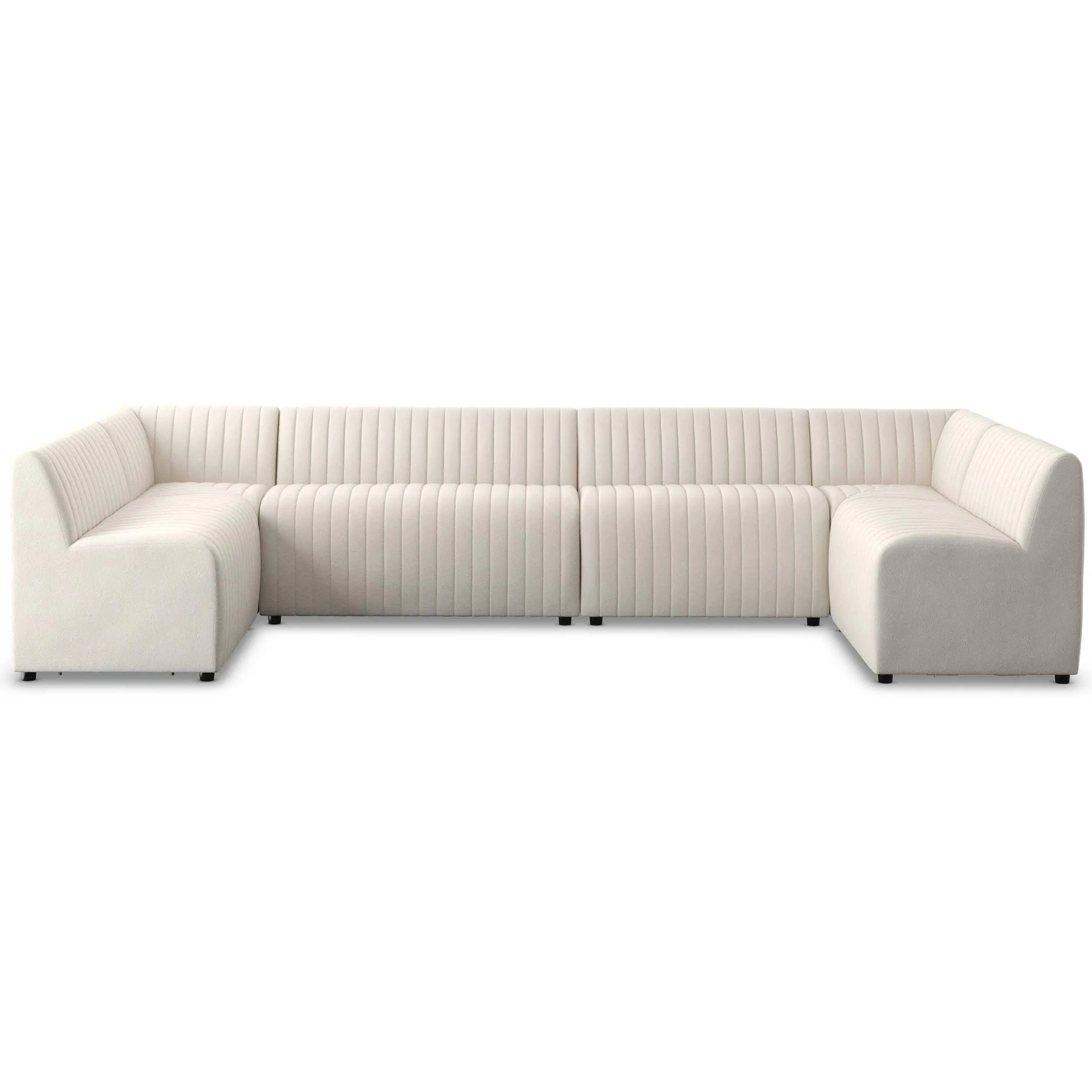 Augustine 144" Dining U-Shape Banquette, Capri Oatmeal