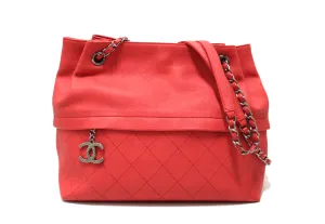 Authentic Chanel Crimson Cambon Bucket Chain Long Shoulder Bag