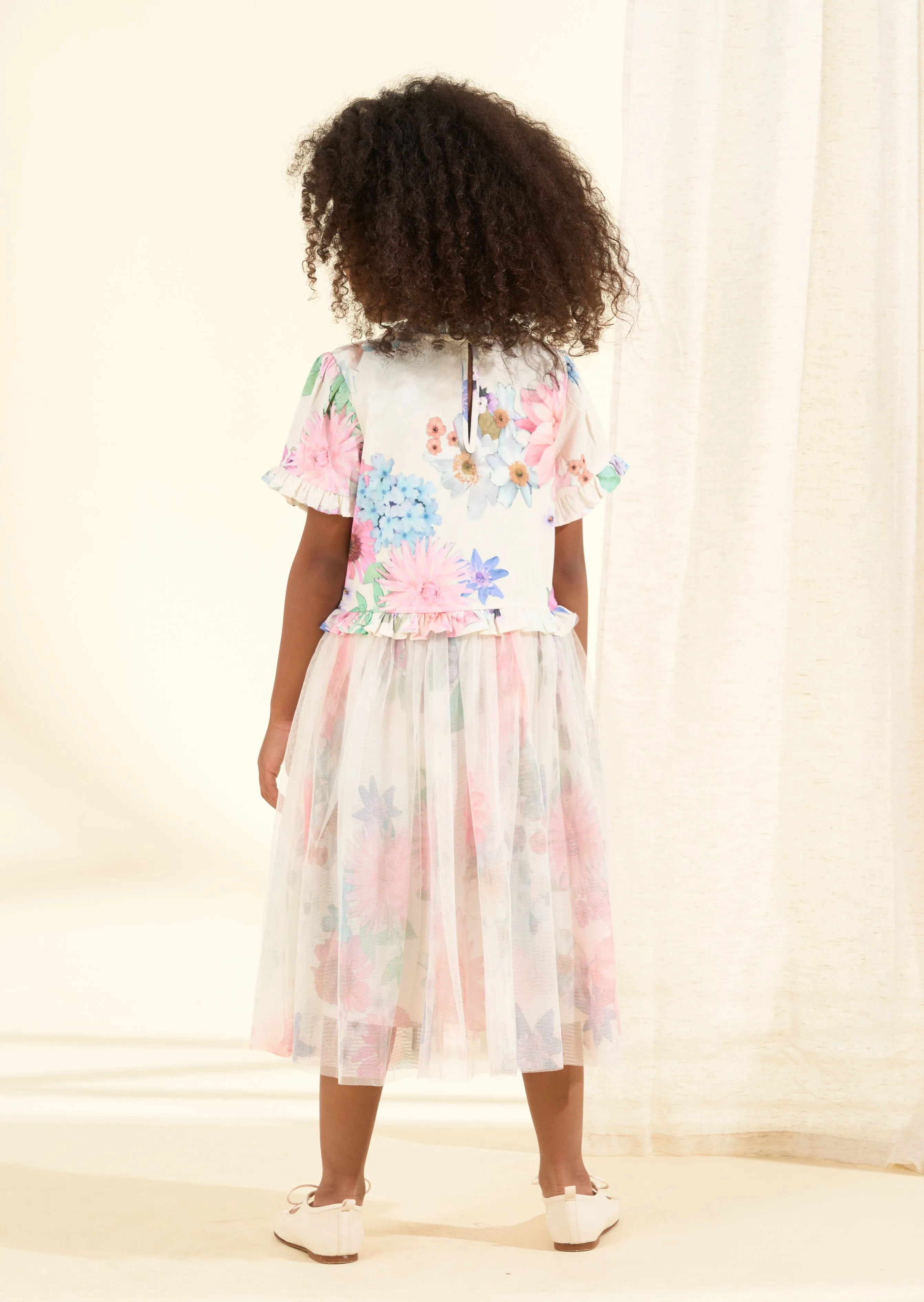 Azalea Ivory Ballerina Print Dress