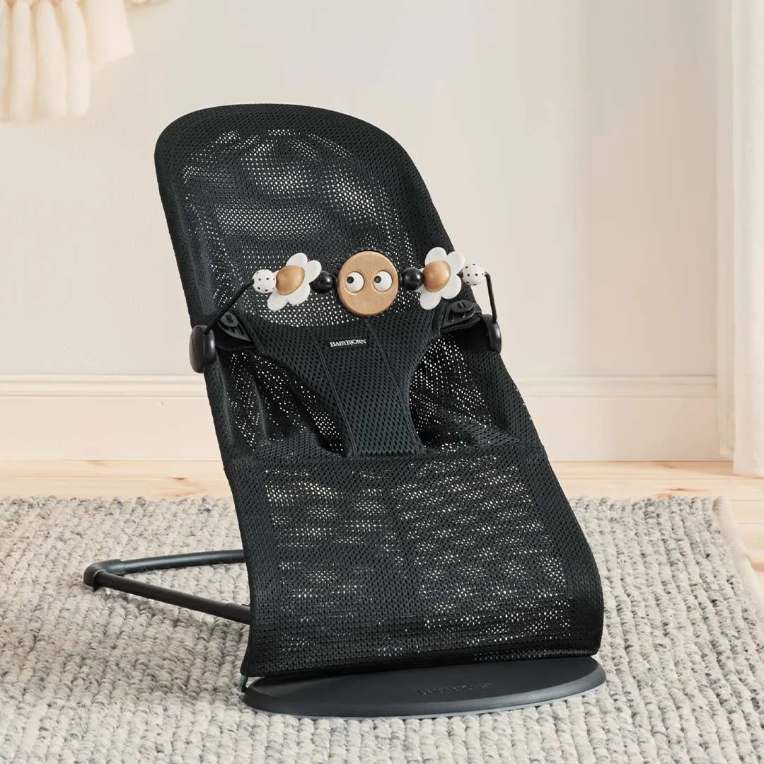 BabyBjorn Bouncer Toy - Googly Eyes - Black   White