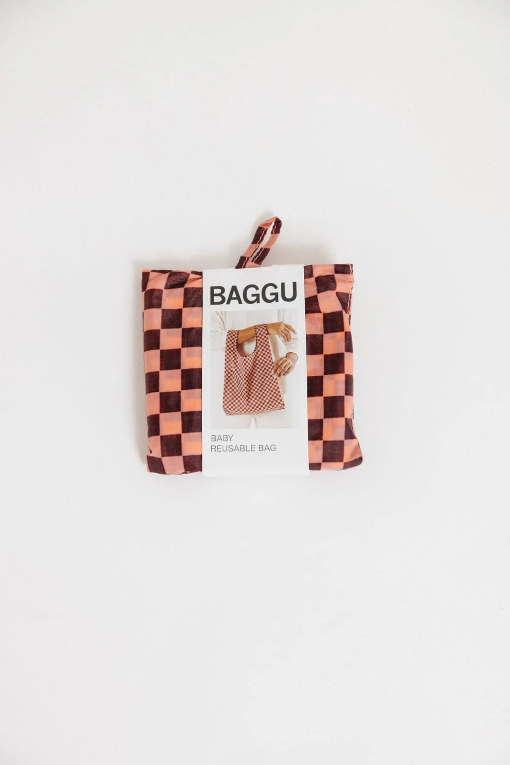 Baggu Baby Reusable Baby Pink Brown Check