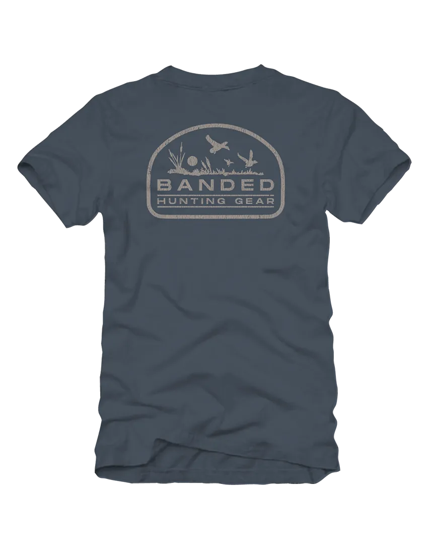 Banded Distressed Flying Duck Short Sleeve Tee