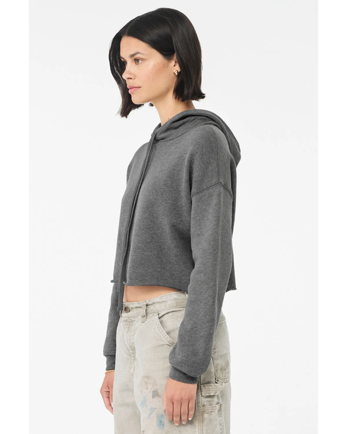 Bella   Canvas Women's Crop Fleece Hoodie