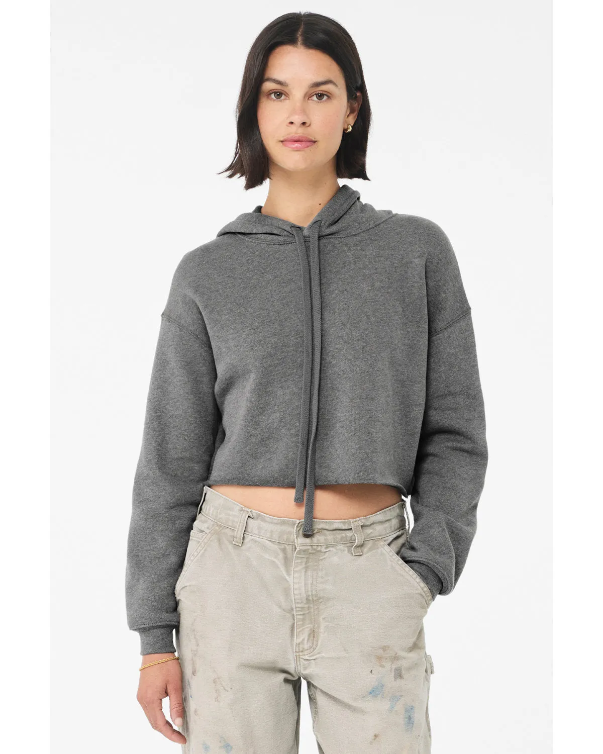 Bella   Canvas Women's Crop Fleece Hoodie