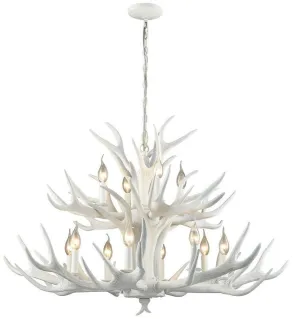 Big Sky White Antler Chandelier