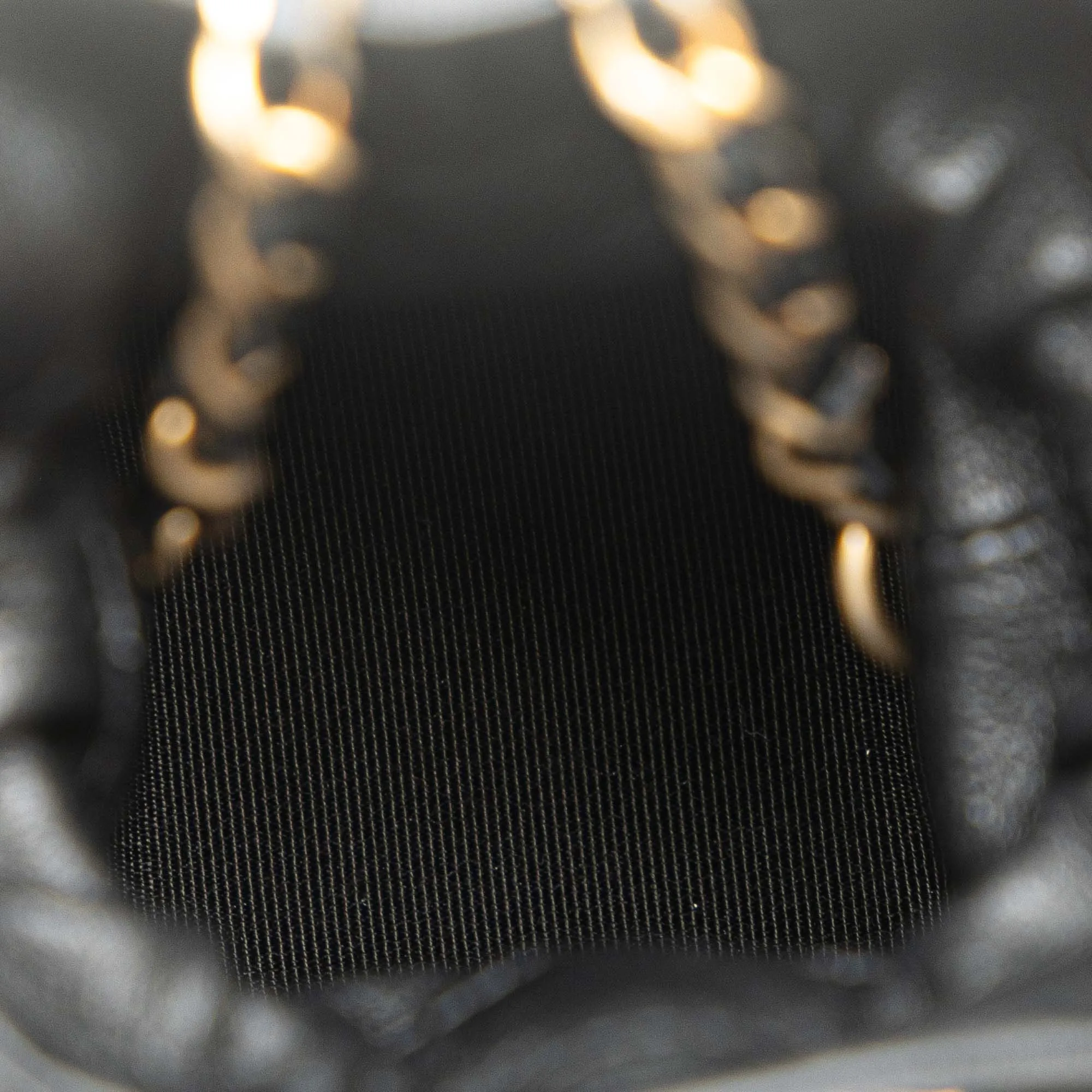 Black Chanel Mini Calfskin Square Drawstring Bucket Bag