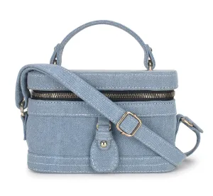 Blue Denim Bucket Sling Bag