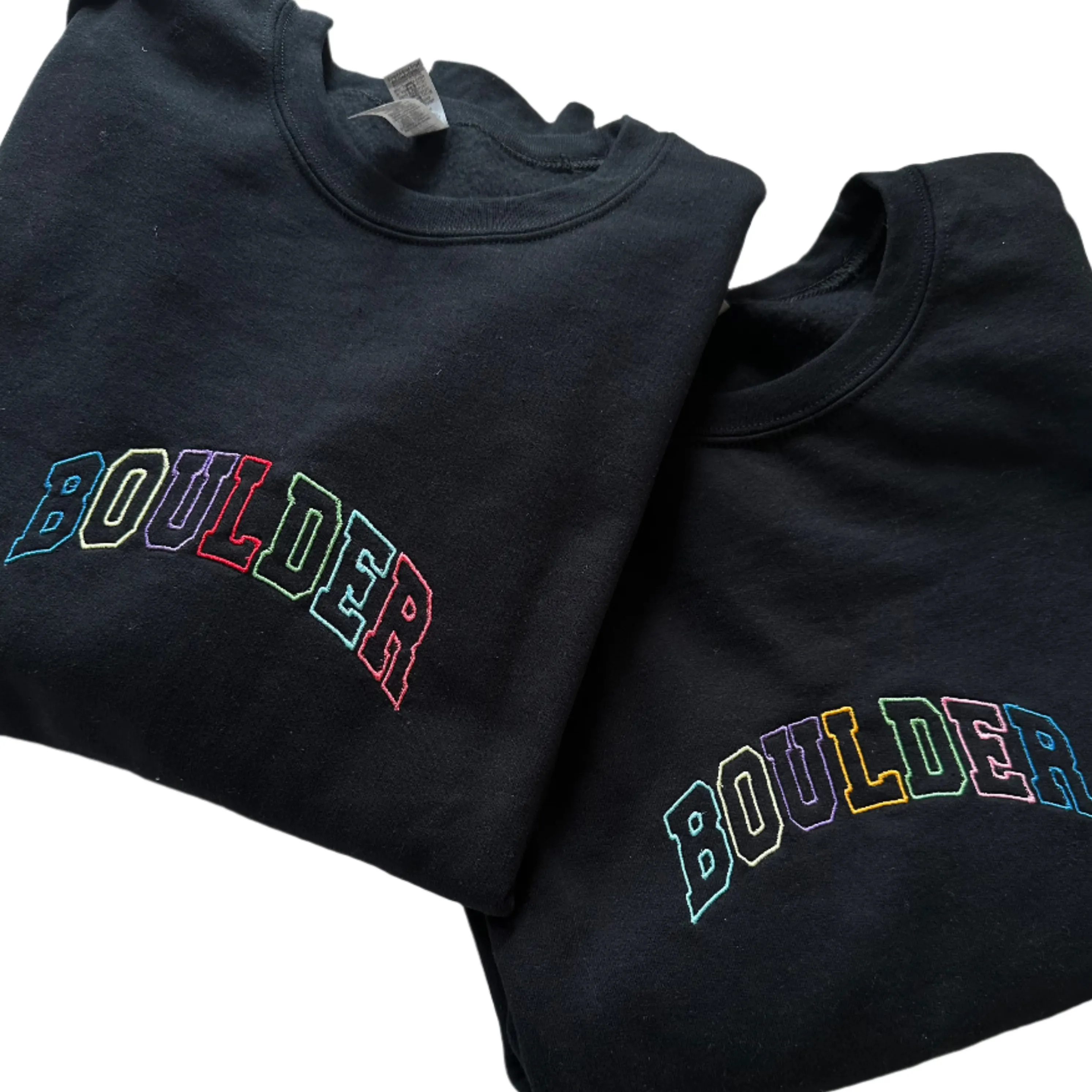 Boulder Rainbow Embroidered Crew