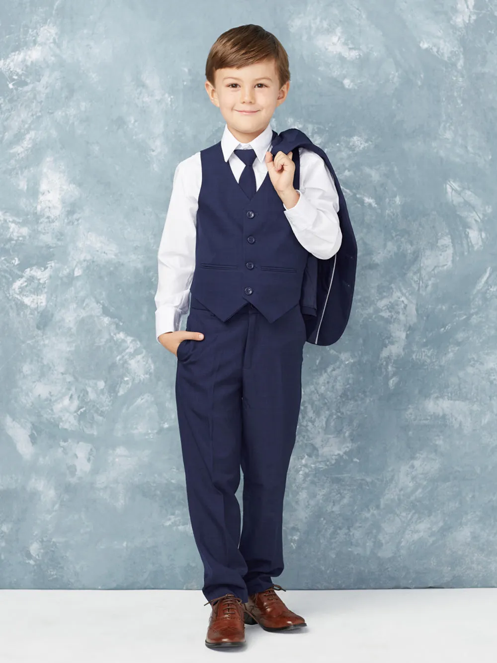 Boy's 5 Piece SLIM FIT Tuxedo Set - Choose Your Color & Size 4016