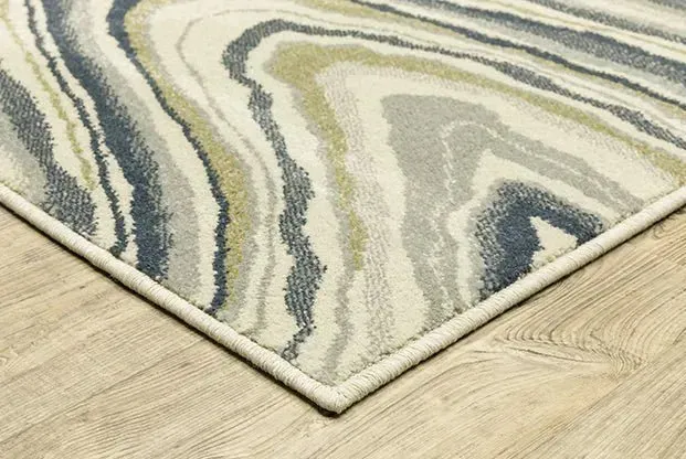 Branson BR07A Ivory/Blue Rug