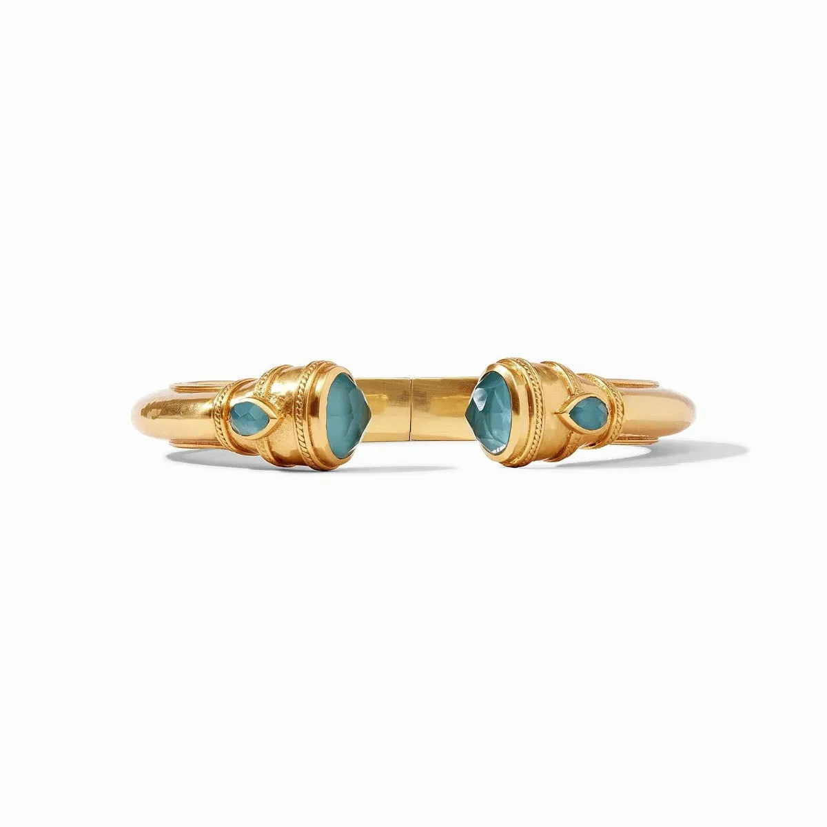 Cannes Demi Cuff - Iridescent Peacock Blue